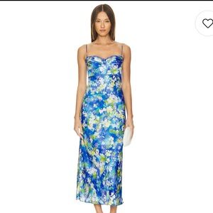 ASTR the label Florianne Dress in Blue Yellow Abstract size xs